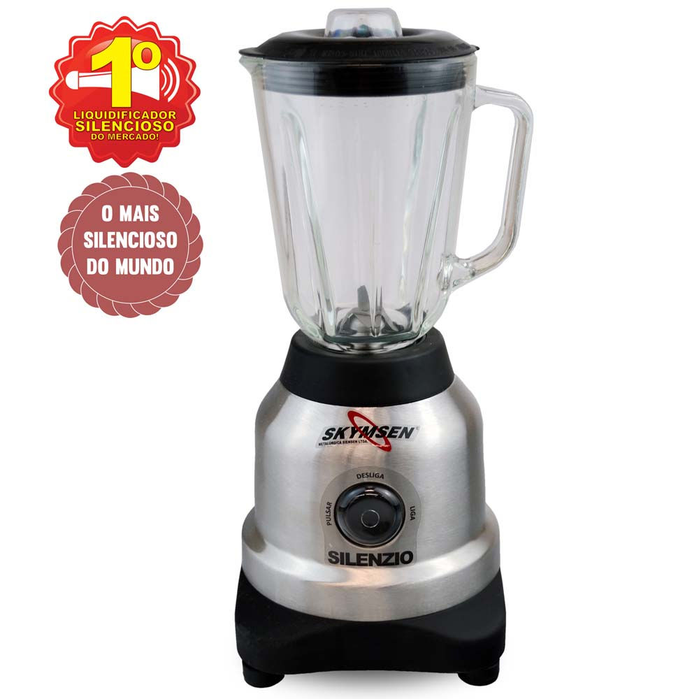 LIQUIDIFICADOR INOX COPO VIDRO - ALT ROTAÇÃO - 1,5 L - SILENCIOSO - LVS-1,5-N