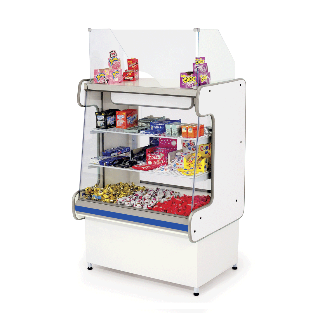 Balcão Caixa Pop Luxo 6202 Vidro Semi Curvo