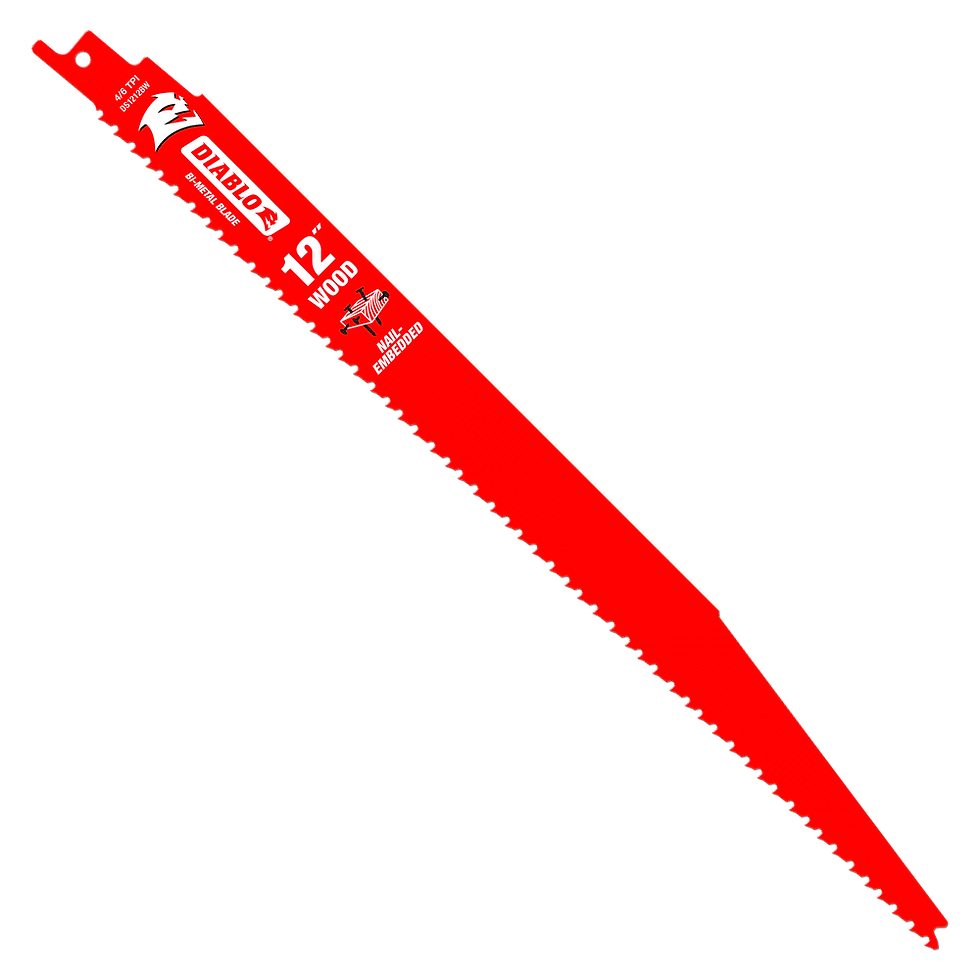 Hoja Recíproca Bi‑Metal de 12" para madera incrust. con clavos (2 pk) DS1212BW2