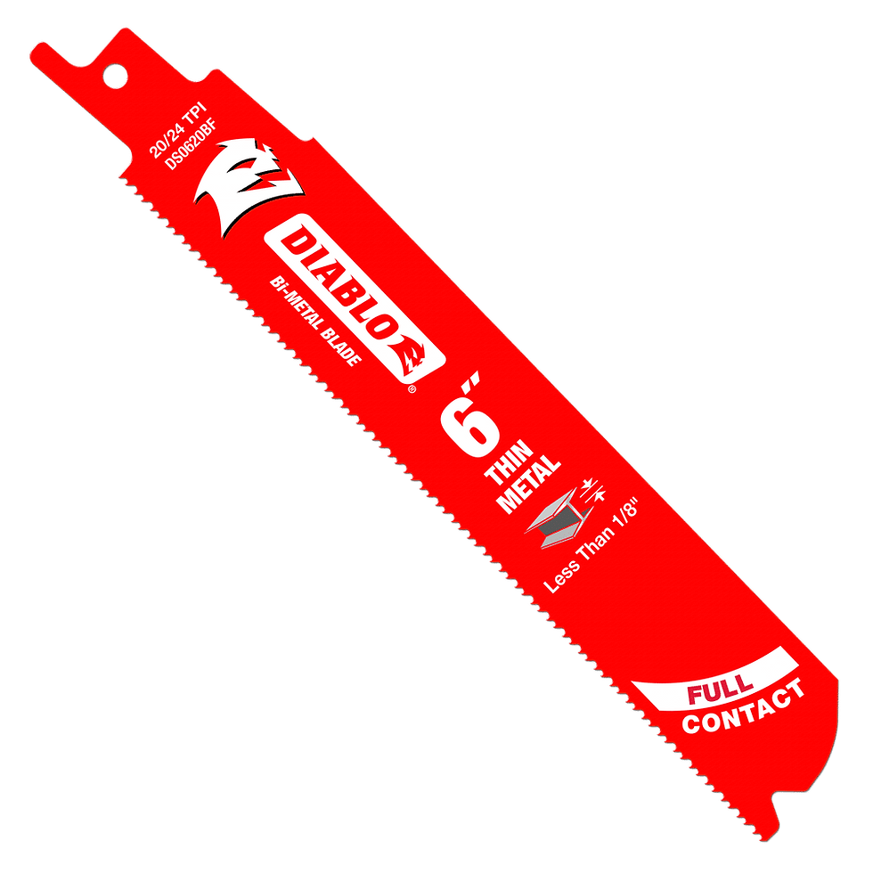 Hoja recíproca Bi‑Metal de 6" para metal fino menos de 1/8" (2 pk) DS0620BF2