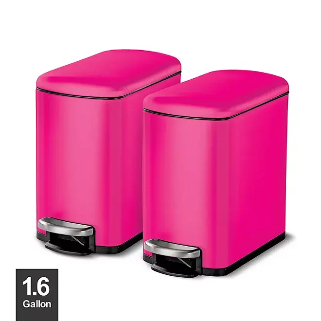 Miniatura: Basurero con Pedal y Tapa, Tramontina, 6 Ltrs. (1.6 Gal.)  2 pack.