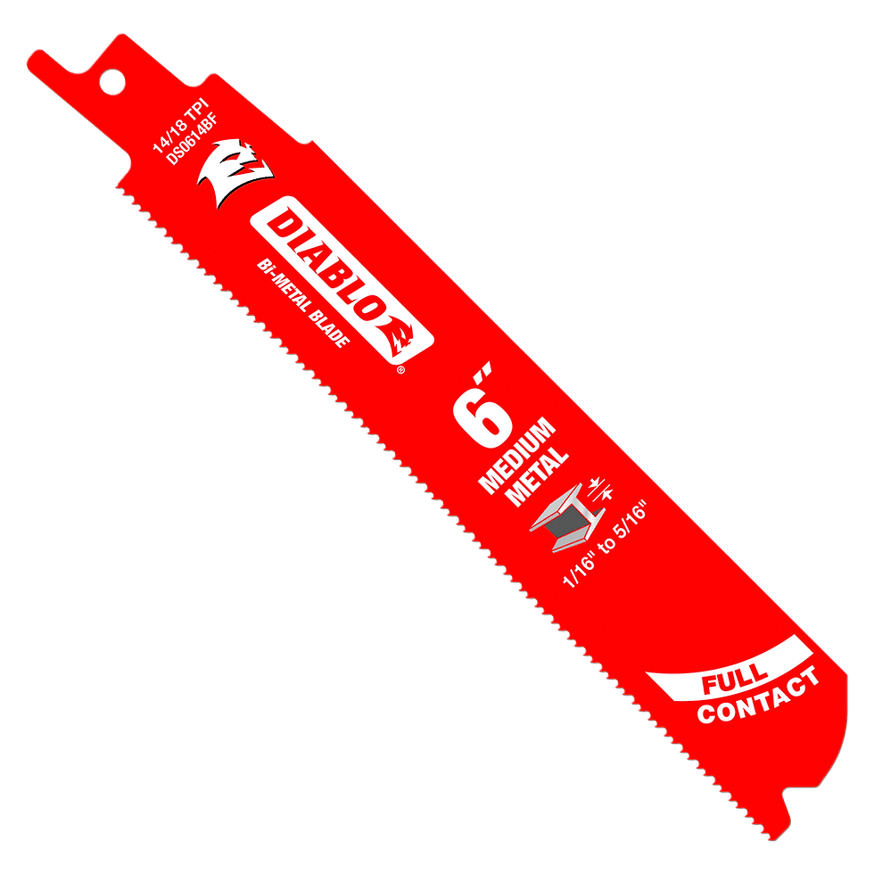 Hoja Recípr. Bi-Metal 6" - corta metal mediano 1/16"- 5/16" (25 pk) DS0614BF25