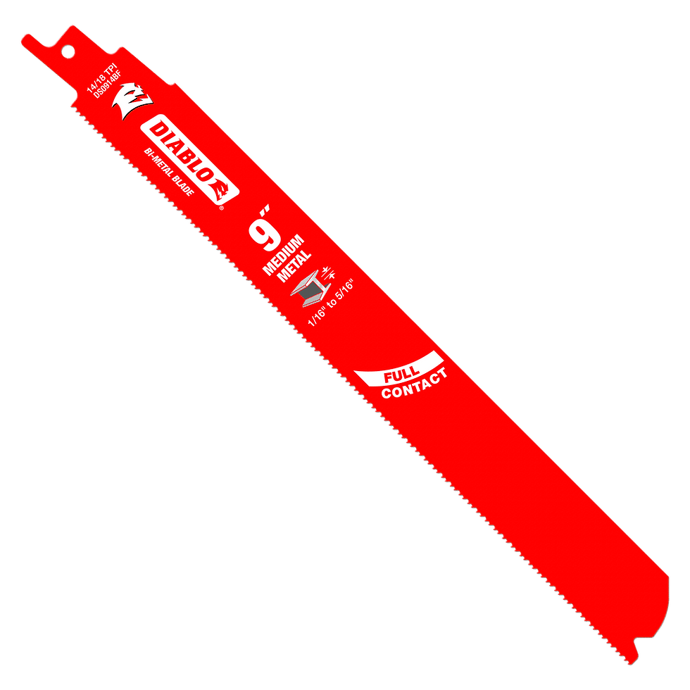 Hoja recíproca Bi-Metal 9" corta metal mediano 1/16"- 5/16" (15 pk) DS0914BF15