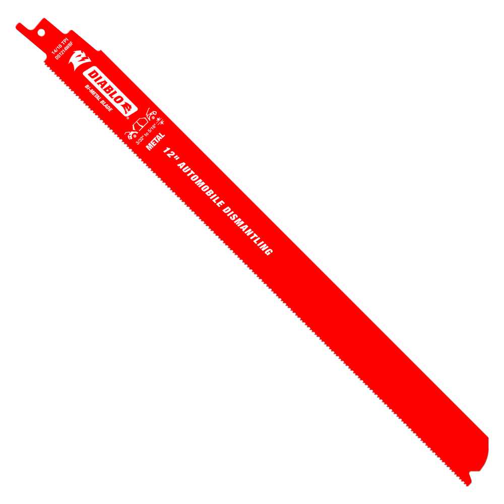Hoja Recip. Bi-Metal de 12" para desmantelamiento auto (25 pk) DS1214WBF25