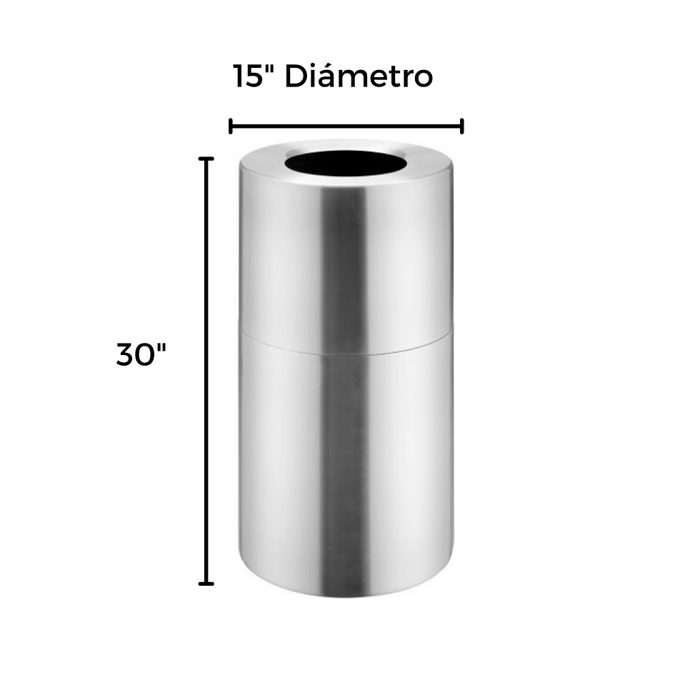 Miniatura: Basurero de 20 Gal. de aluminio - Satinado transparente. IG0082