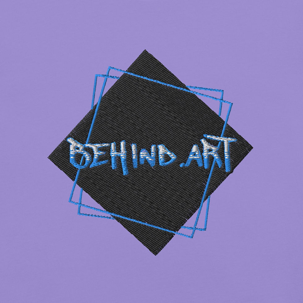Miniaturbild: Behind.Art Gesticktes Schweres, stückgefärbtes Unisex-T-Shirt