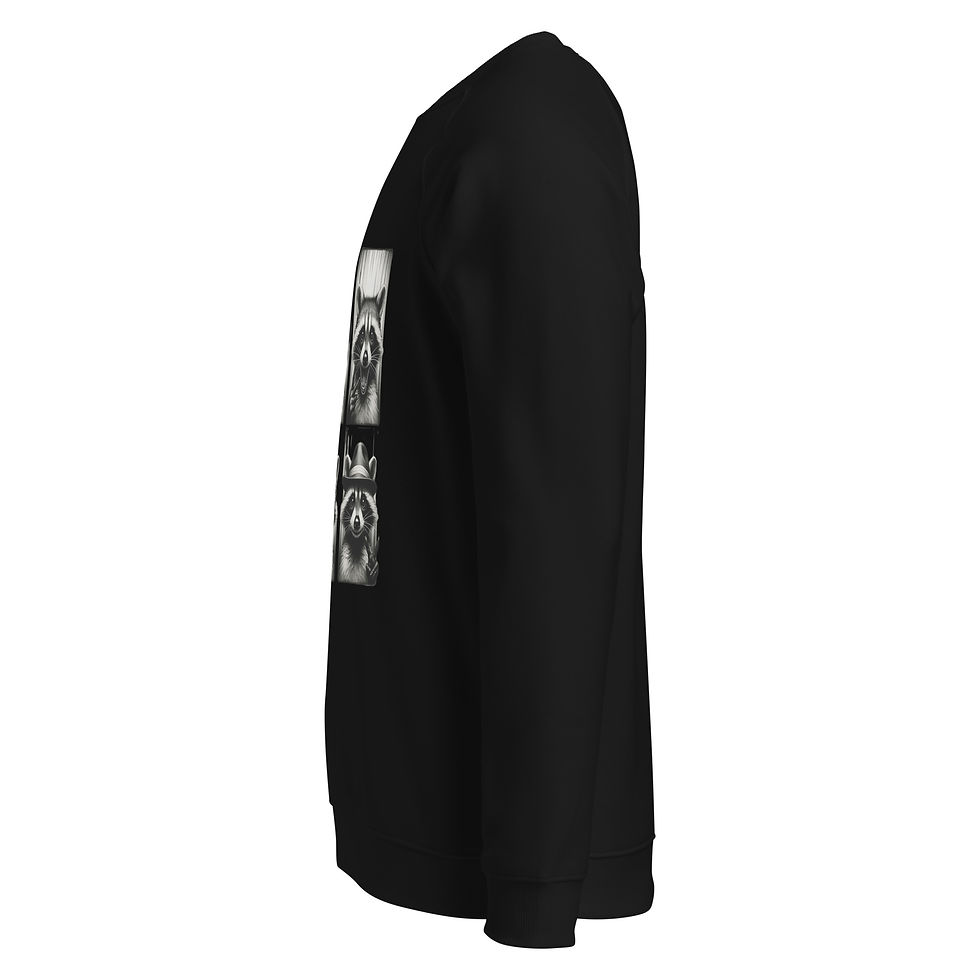 Miniaturbild:  Gangstar Waschbär Unisex Bio-Raglan-Sweatshirt