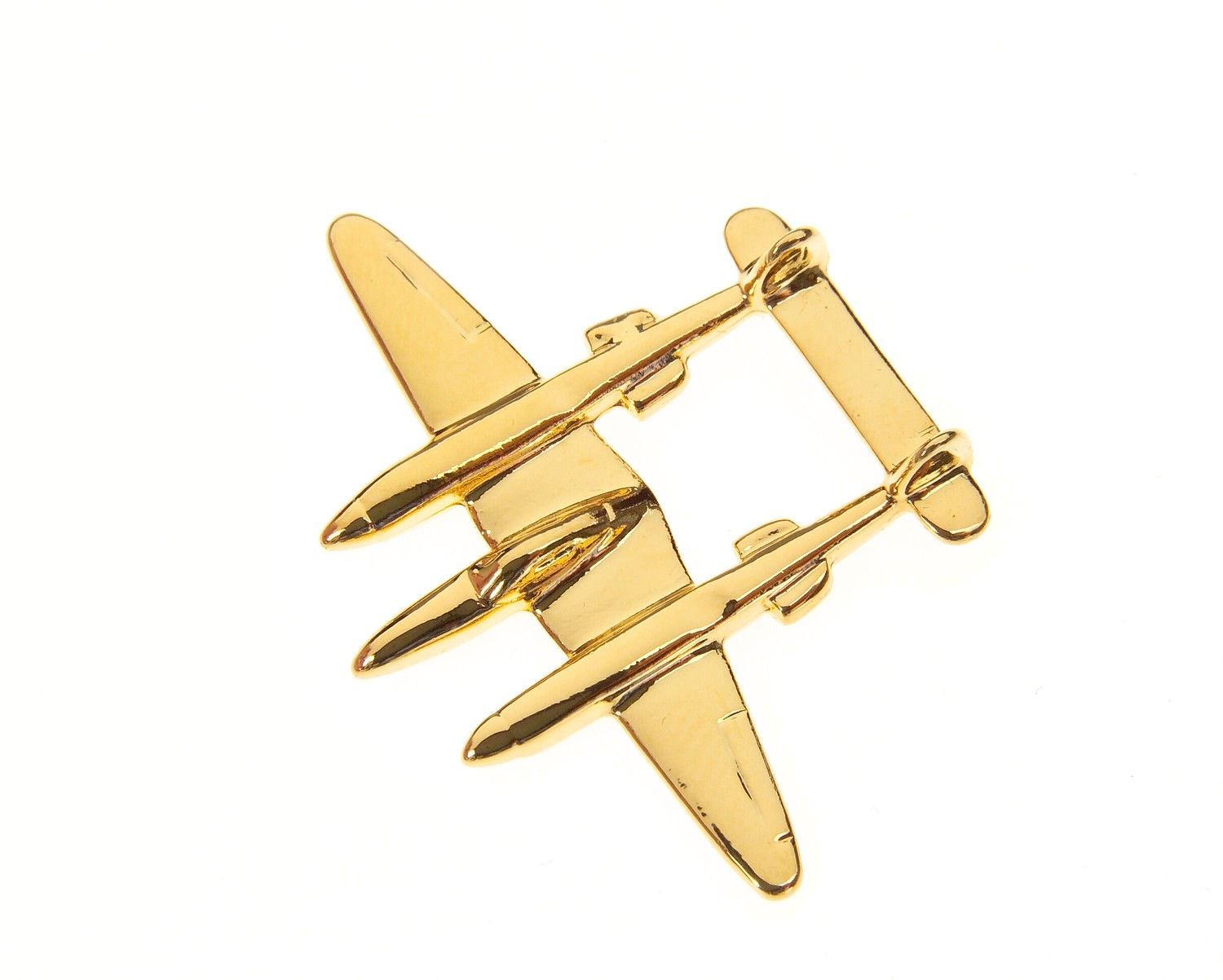 P38 Lightning Gold Plated Tie / Lapel Pin