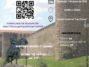 II TORNEO DE AJEDREZ FERIAS DE PLASENCIA 2026 - Domingo 07/06/2026