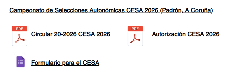 Nuevas entradas: CESA, Final Absoluto y Femenino