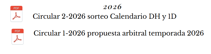 Nuevas circulares 2026