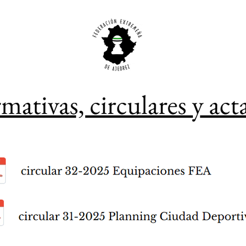 Nuevas circulares en la web