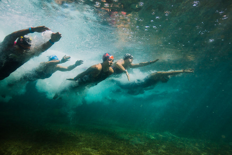 Open water world youth championship, 10km swimming and navigation competition.