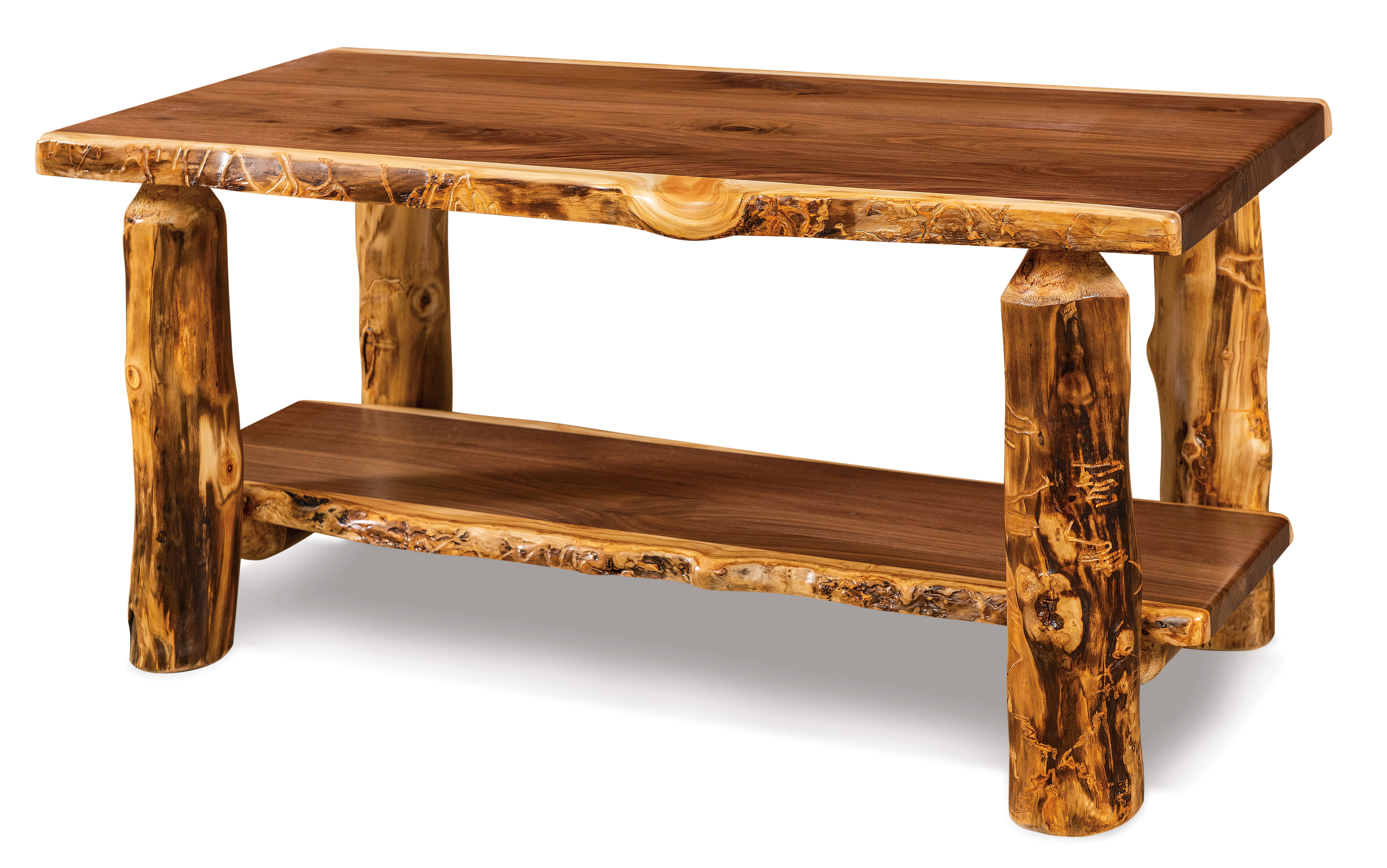 Log | Coffee Table | Table with Shelf
