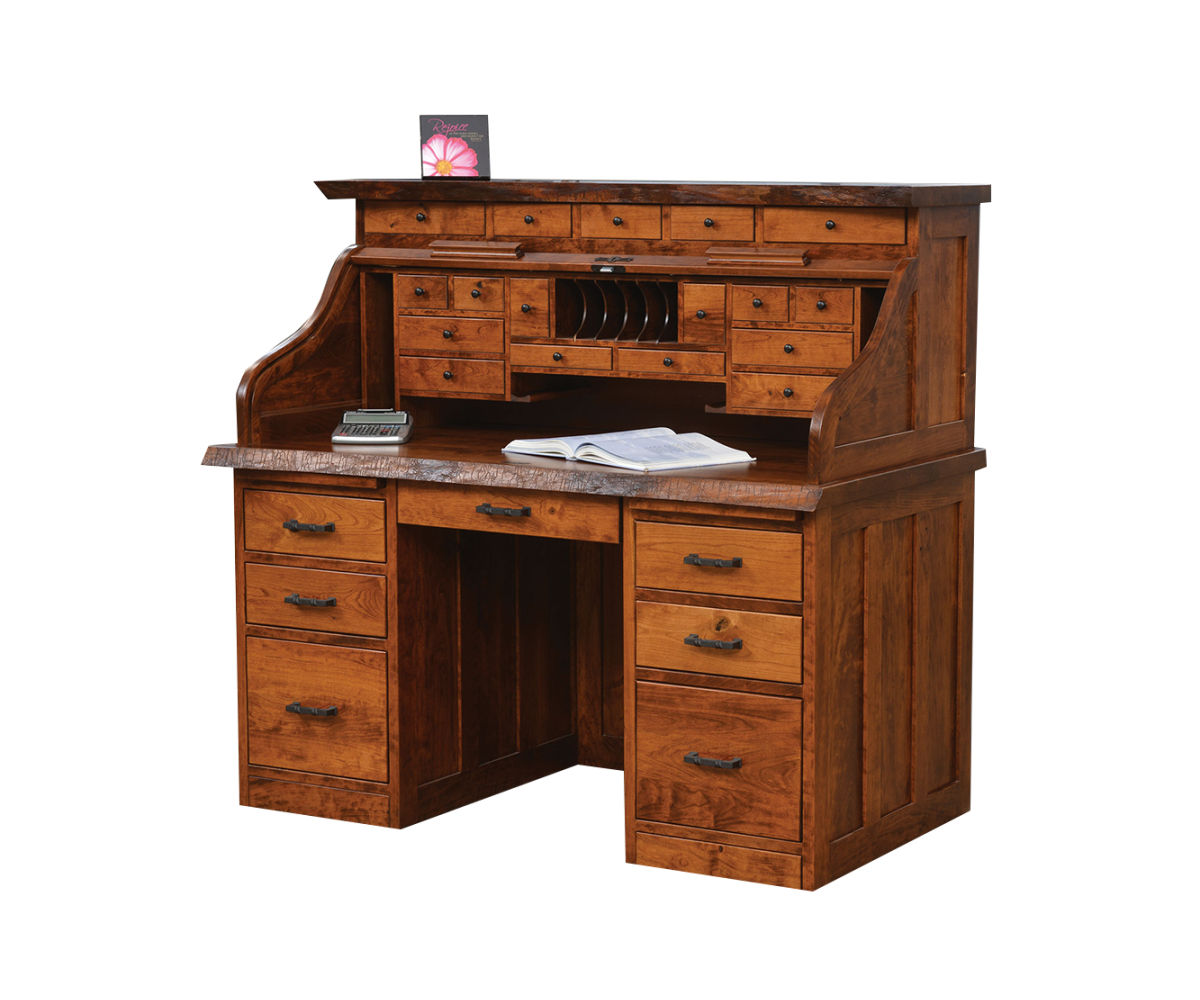 | Roll Top Desk | 56" Mission w/ Live Edges
