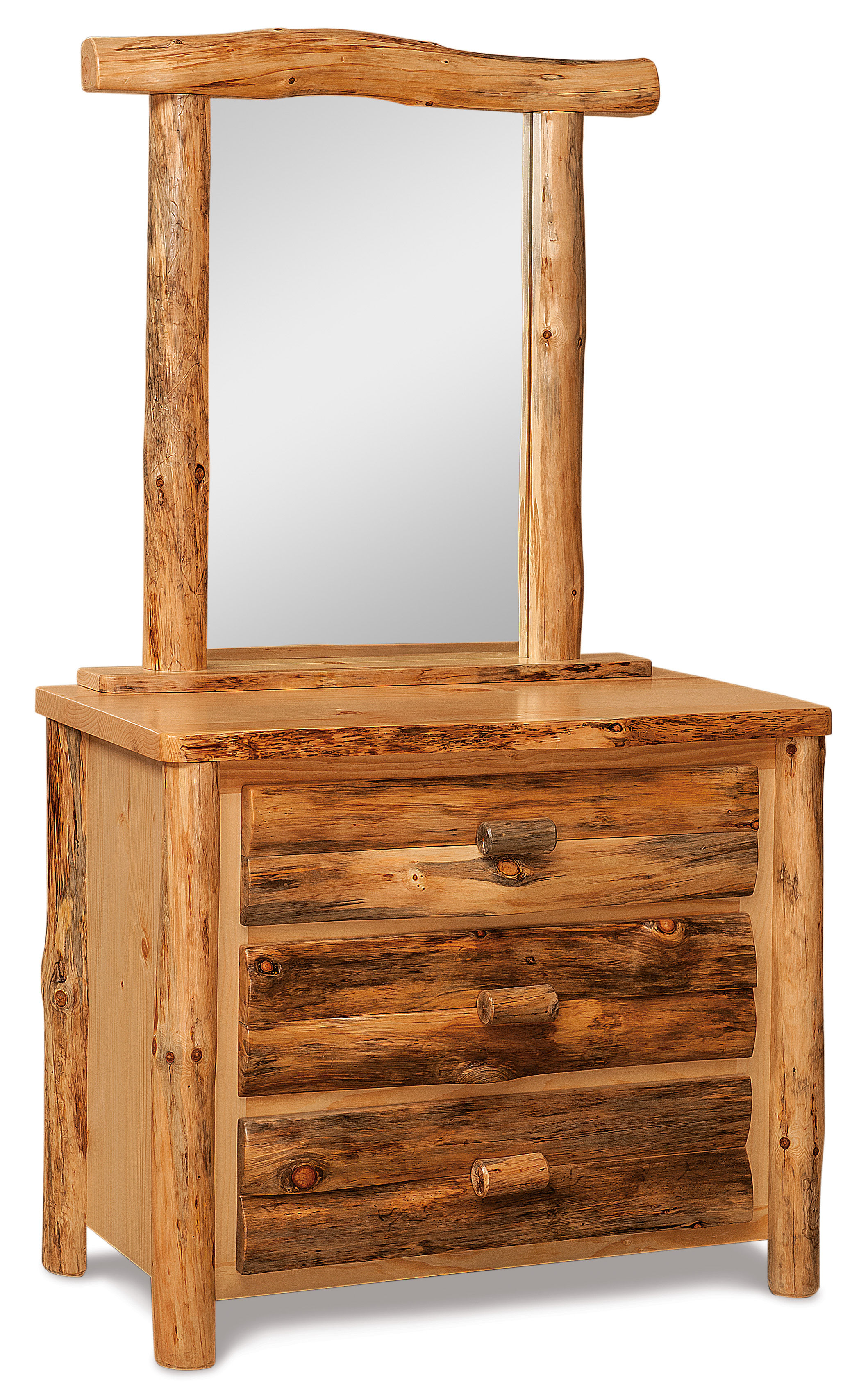 Log | Dresser | 3 Drawer w/ Mirror