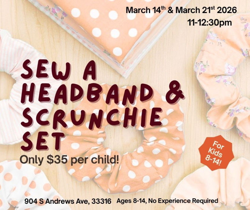 Sewing Workshop for Kids-Headband & Scrunchie Set