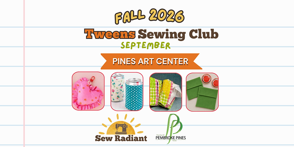 Tweens-Fall Sewing Club September