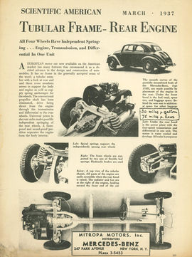Mercedes benz 130H Artículo Scientific American Marzo 1937 Bastidor Tubular Motor Trasero.jpg