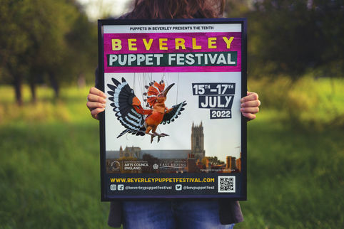 Poster design for Beverley Puppet Festival 2022 by Rachael Horner