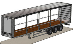 Tri Axle Curtain-side Trailer