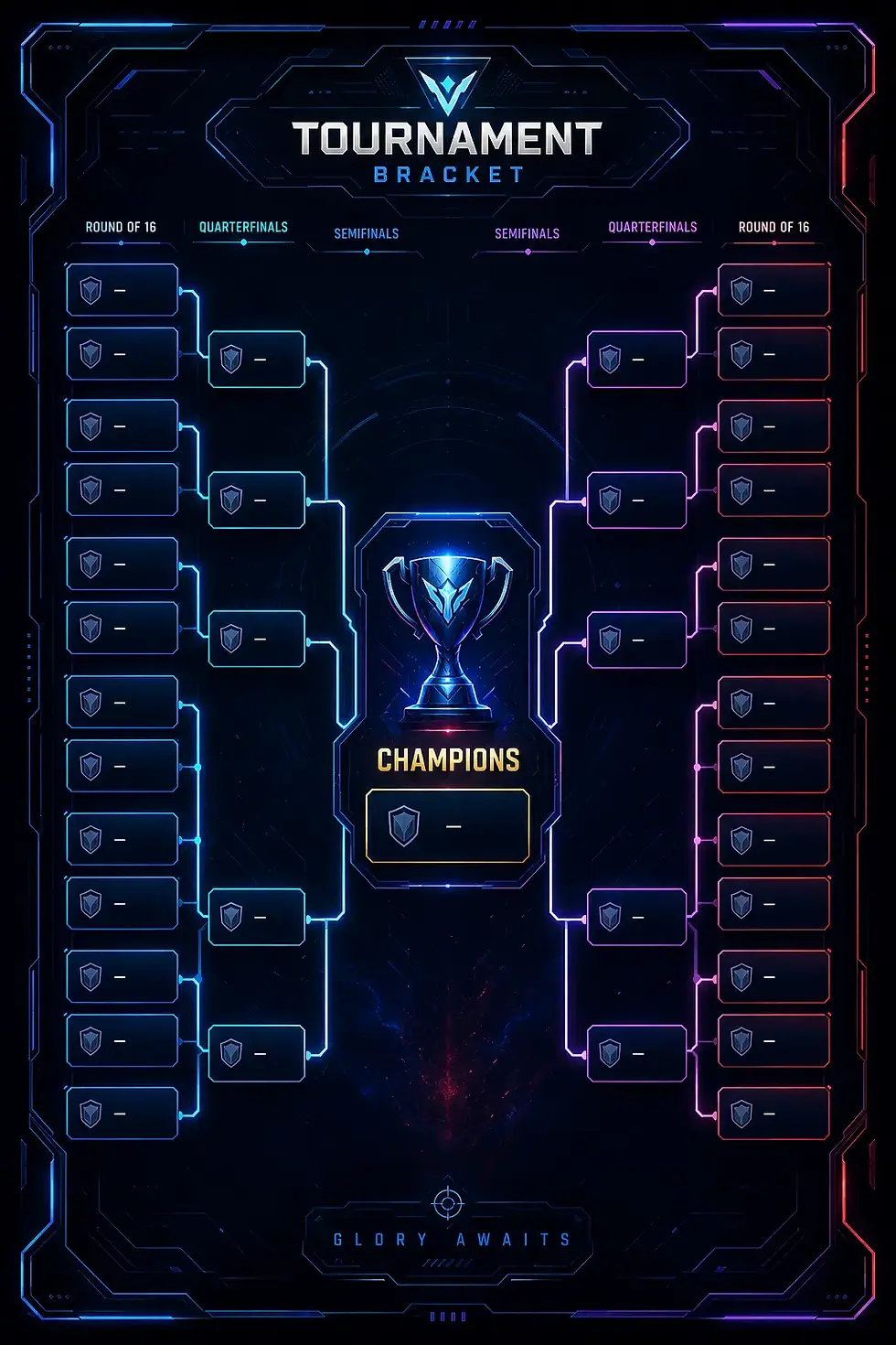 Futuristic esports tournament bracket.webp