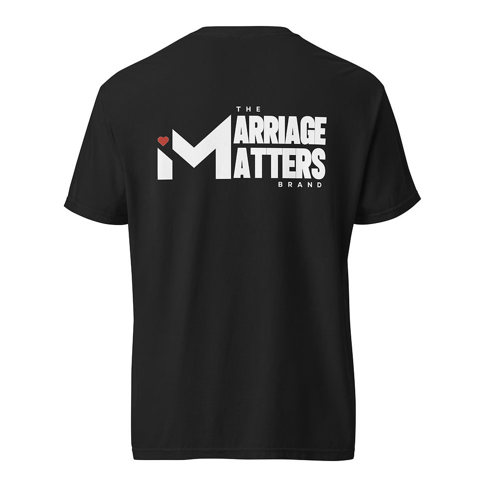 Thumbnail: Black The Marriage Matters Brand Logo Unisex Heavyweight Tee