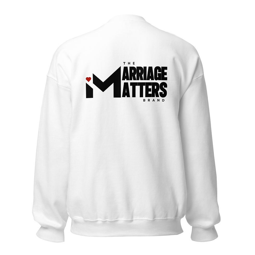 Thumbnail: White The Marriage Matters Brand Logo Unisex Sweatshirt