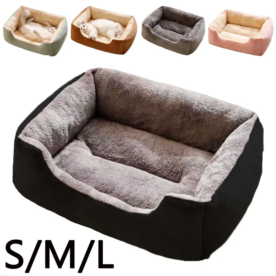 Thumbnail: Soft Plush Pet Sofa Bed – Cosy Bed for Cats & Small Dogs