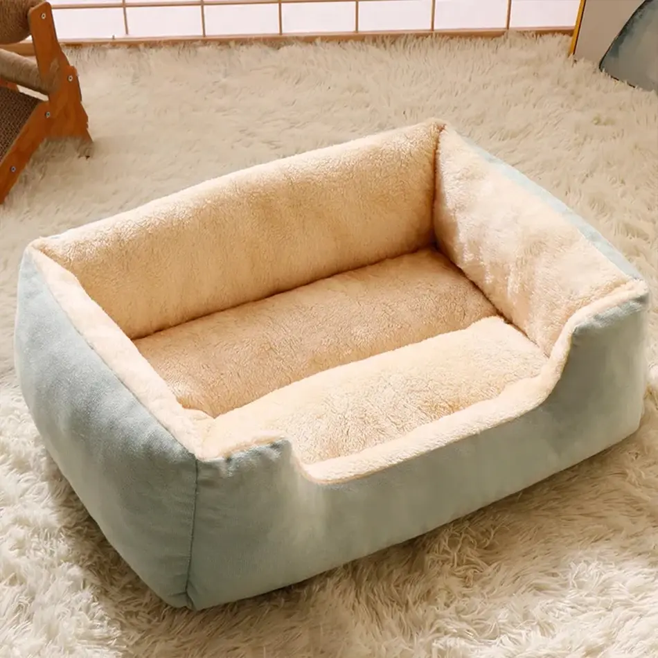 Thumbnail: Soft Plush Pet Sofa Bed – Cosy Bed for Cats & Small Dogs