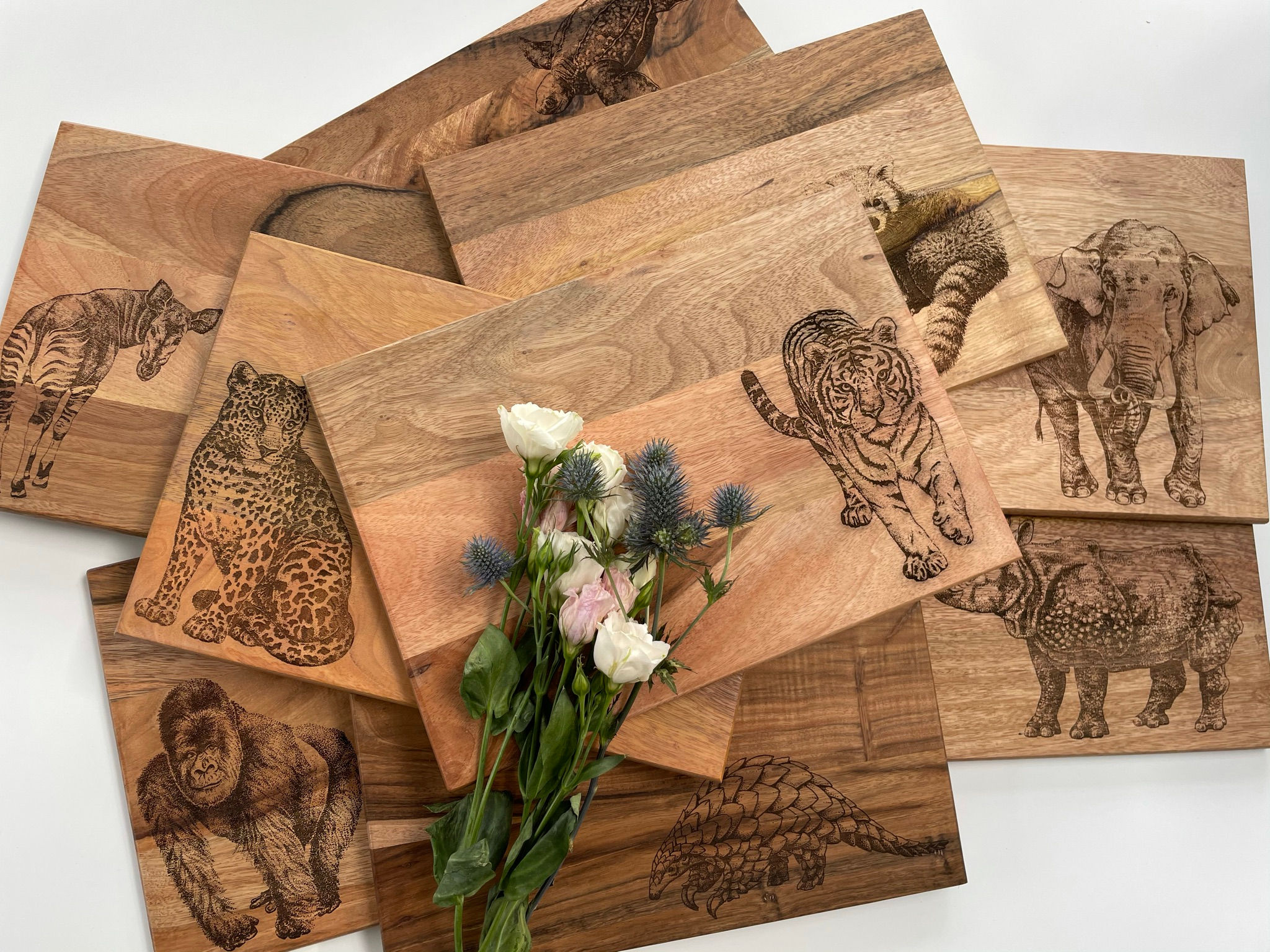 Endangered Animal Serving Boards