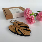 Monstera keyring gift