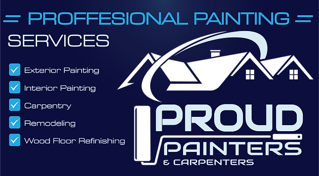 Picture of Proud Painters logo that also include a list of services
