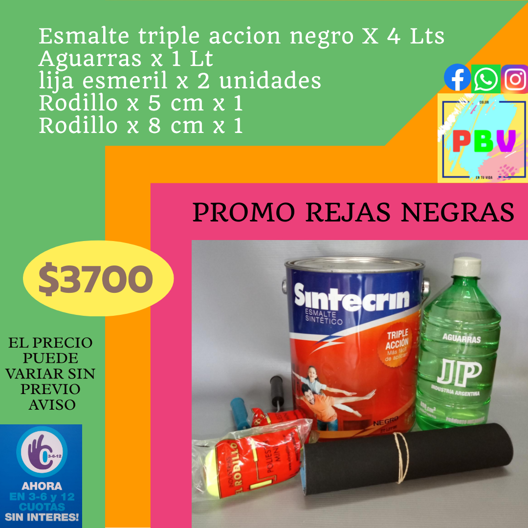 combo sintecrin negro