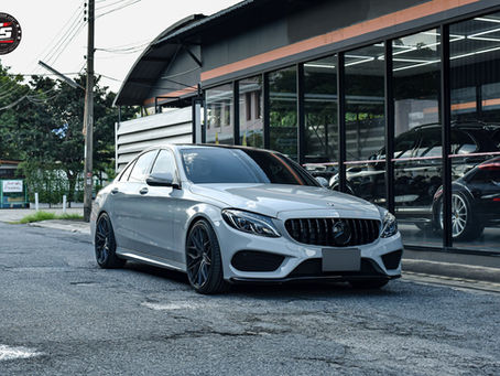 MERCEDES-BENZ C250 W205 เลือกติดตั้งโช๊ค H.DRIVE พร้อมใส่ชุดปรับมุมแคมเบอร์หลัง