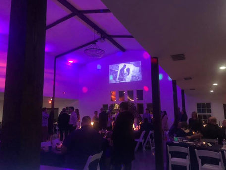 Party time with built-in dj and light setup at Eastern Grace Wedding Venue near Ashland, KY