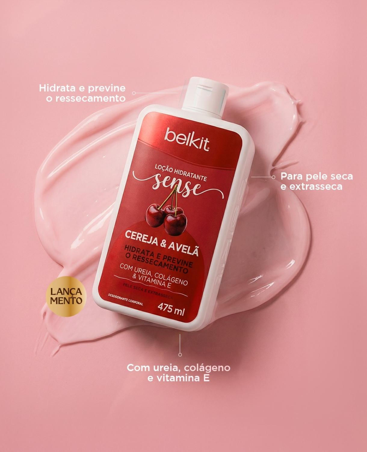 Loção Hidratante Cereja E Avela 475ml Belkit