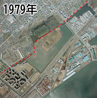 1979年の行徳鳥獣保護区の空中写真