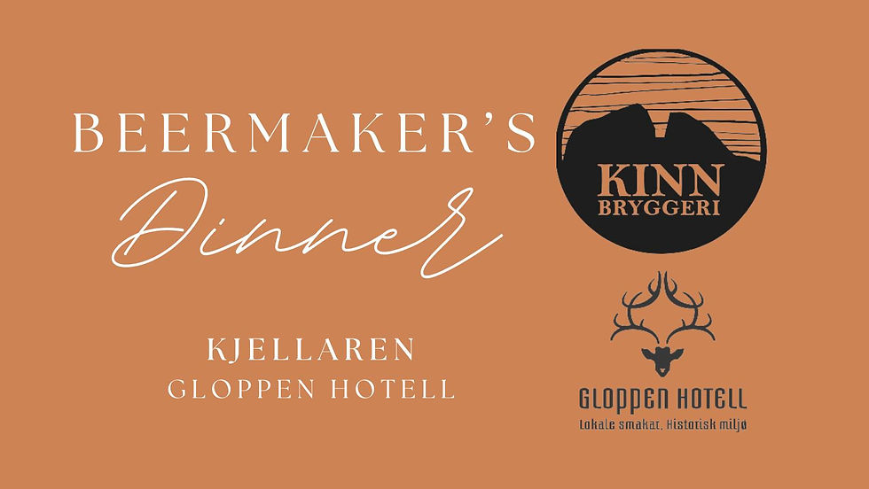 Beermaker's dinner på Gloppen Hotell