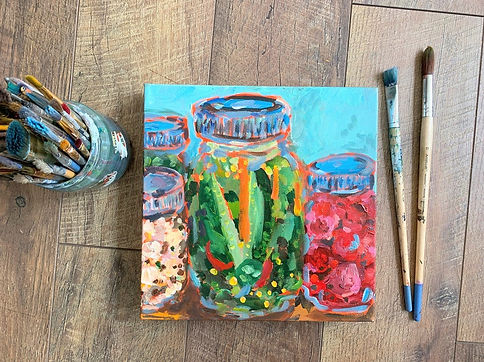 Colorful Pickle Painting