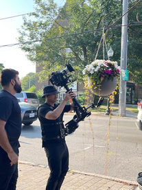 Behind-the-scenes look at Mission's video shoots and production days featuring crew, equipment, and clients on set