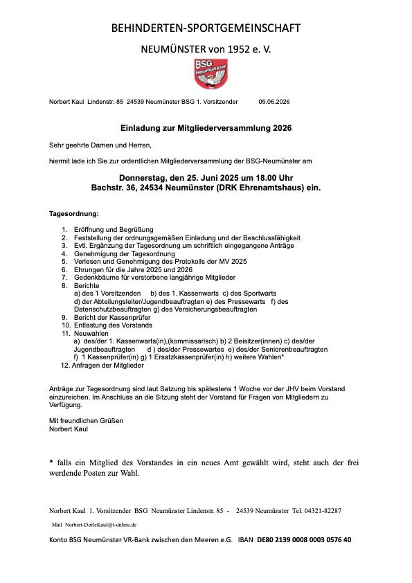 Mitgliederversammlung