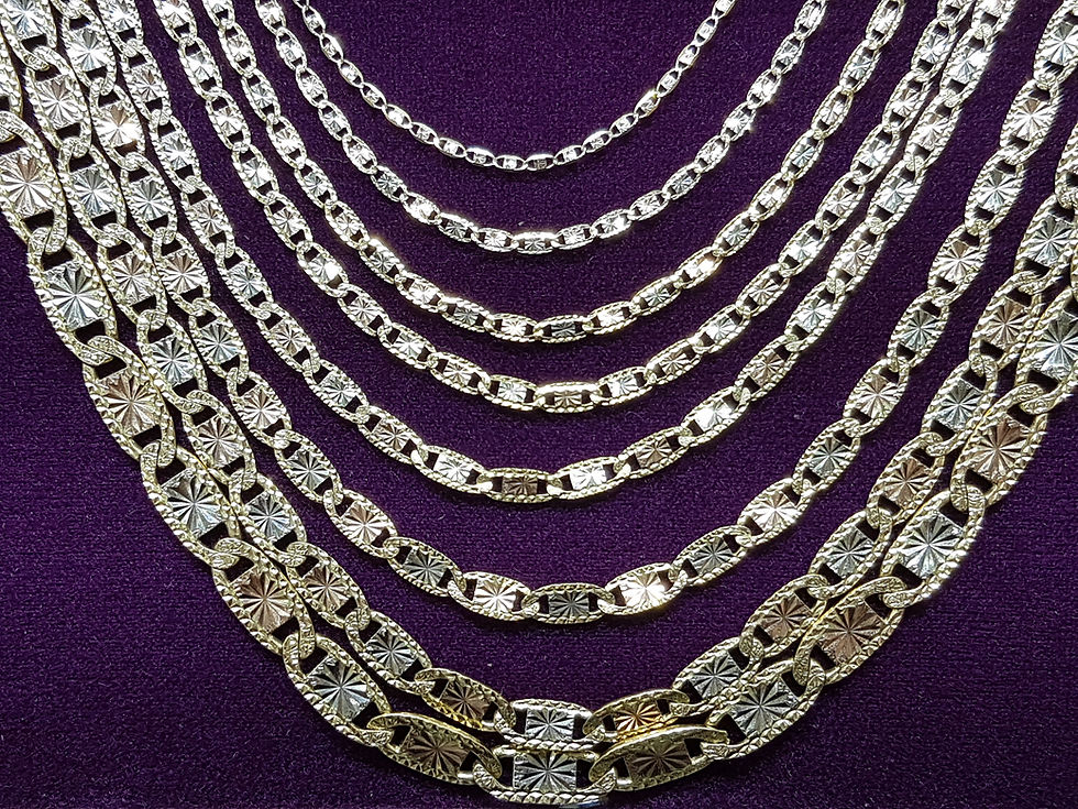 Thumbnail: Tri-Gold Valentino Necklace 14K