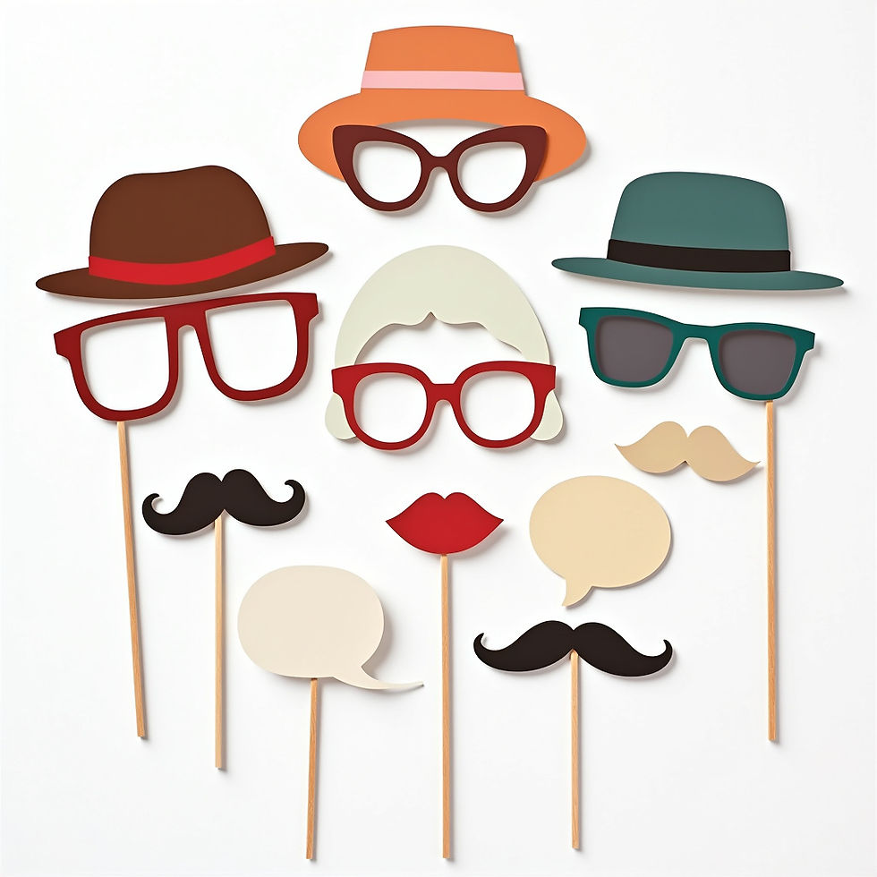 Retro Photo Booth Props