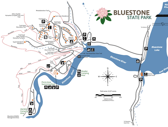 bluestone state park trails