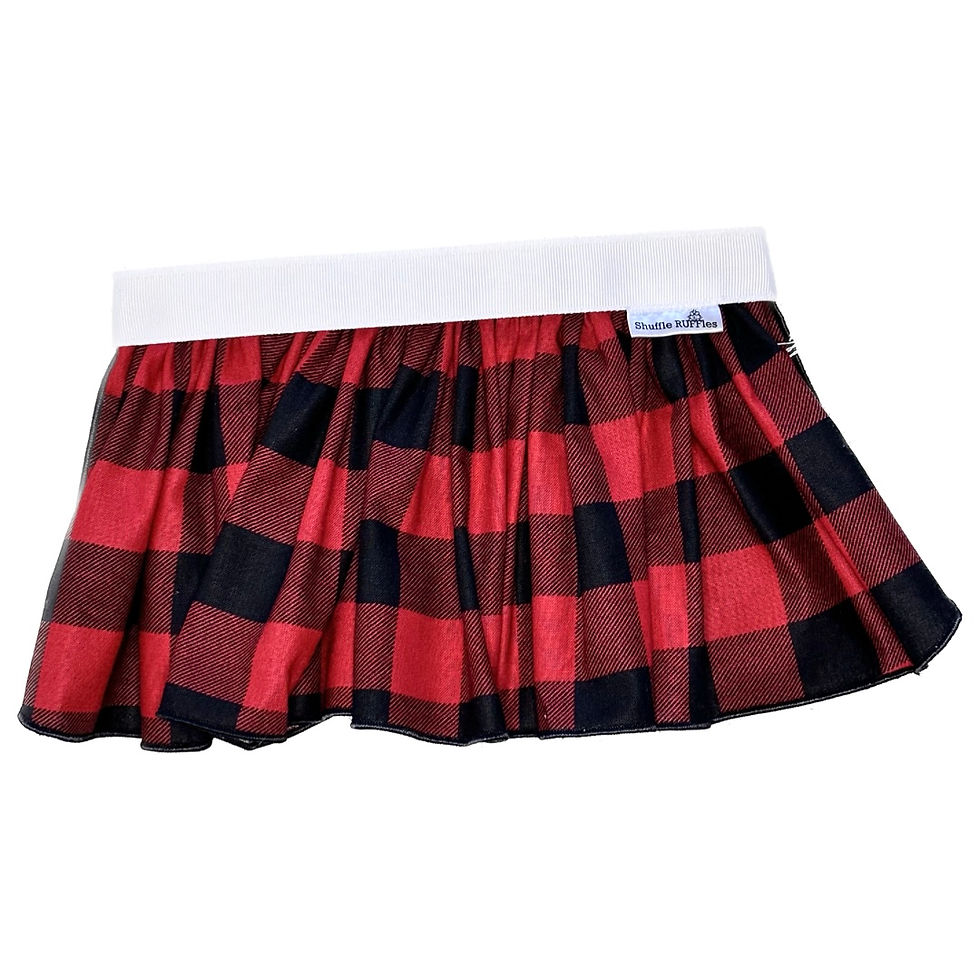 Red/Black Buffalo Check RUFFle