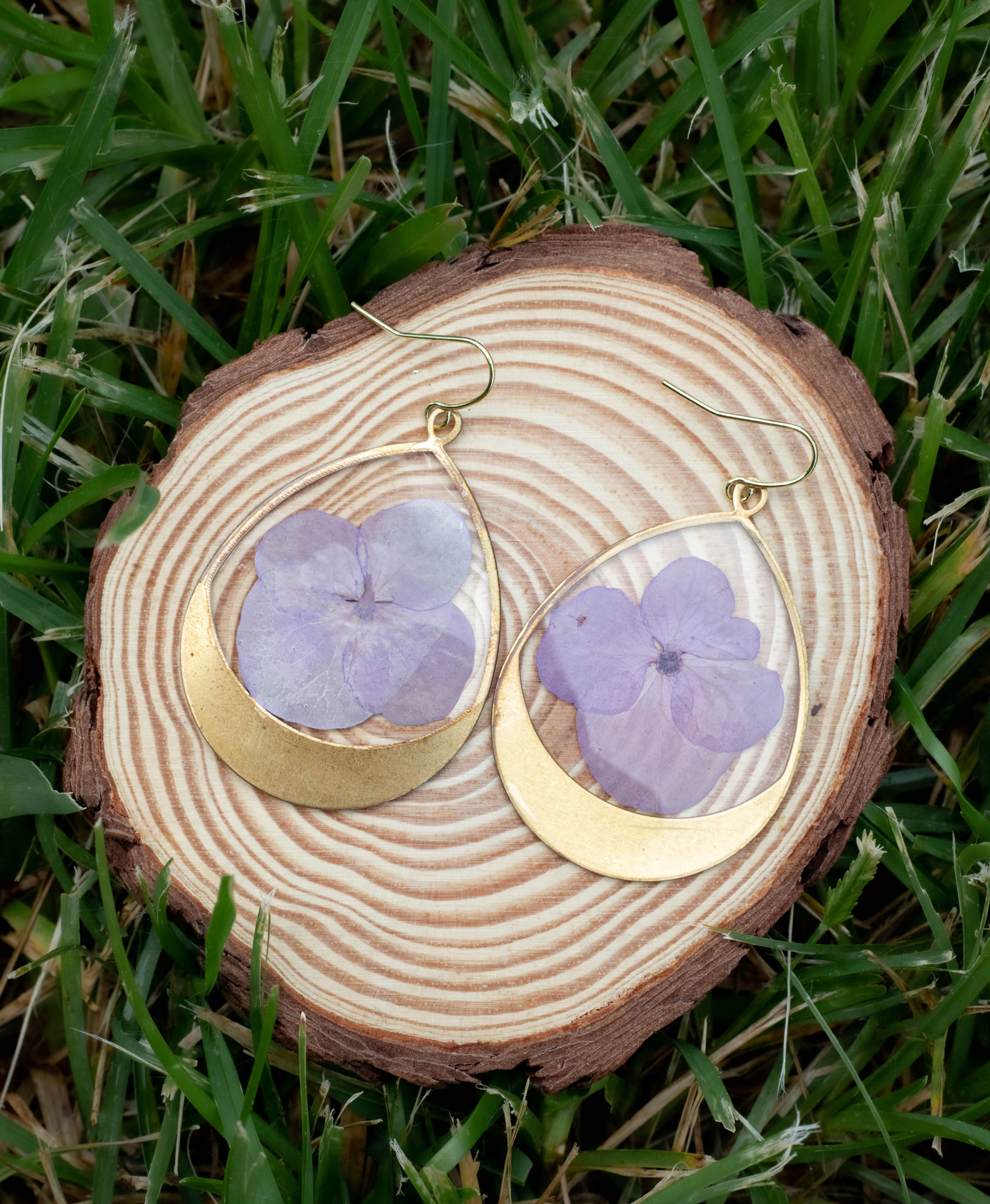 Lilac Hydrangea Earrings