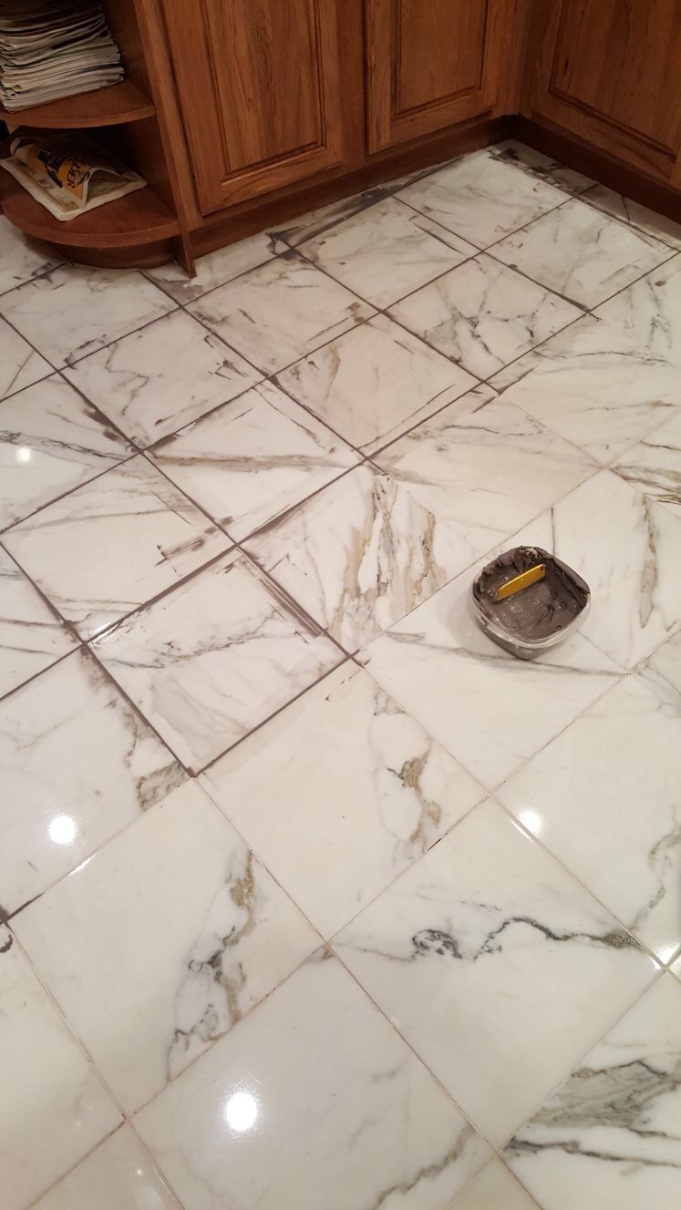 Re-grout floor