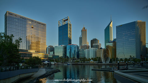 Elizabeth Quay Perth, Swan River waterfront, Perth city skyline, modern architecture WA, luxury boats marina, waterfront reflections, urban landscape photography, Perth sunrise light, Western Australia travel, city waterfront scenes