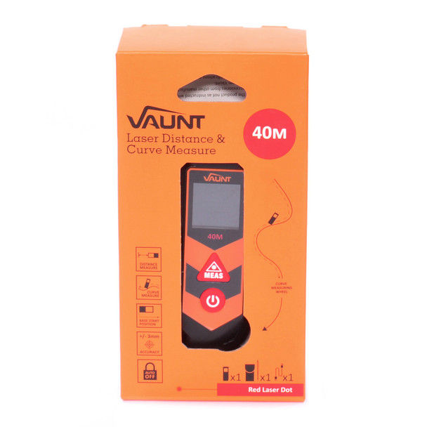 Vaunt Red 40m Laser Distance Measure & Curve Measure clactontoolhire